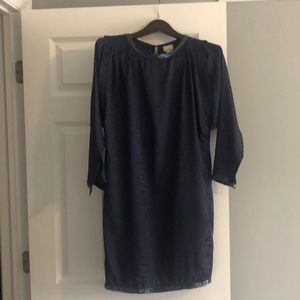 Navy sequin dress